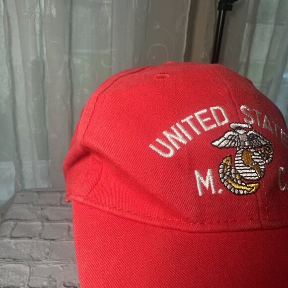 USMC Future Marine United States Marines Corps Embroidered Red Baseball Cap Kids - Picture 5 of 15